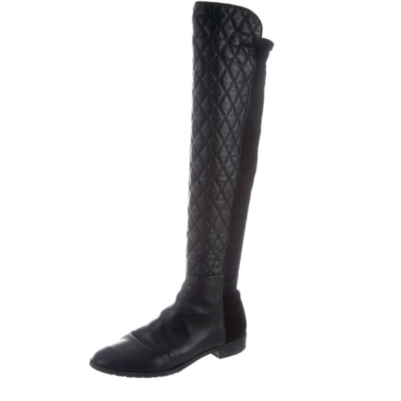 stuart weitzman quilted boots
